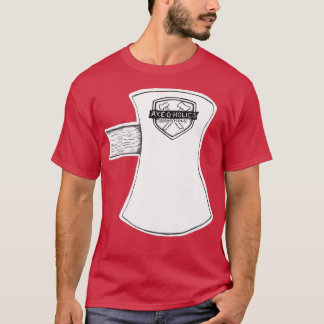 AxeOHolics Anonymous Shield Briefmarke Ax Head T-Shirt