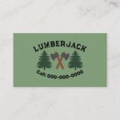 Axes and Fir Trees - Lumberjack Visitenkarte (Vorderseite)