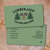 Axes and Fir Trees - Lumberjack Visitenkarte