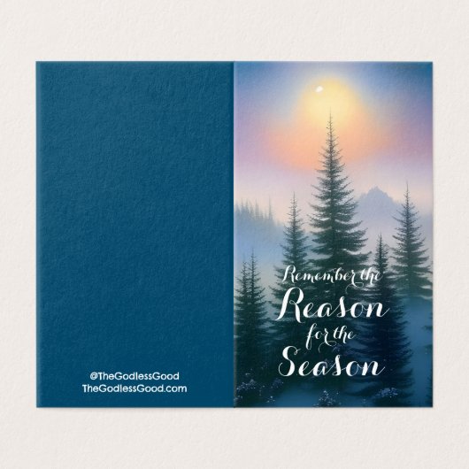 Axial Tilt - Atheist Weihnachtskarten - 25pk Klein (Außenseite Aufgefaltet)