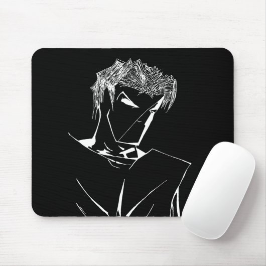 Axiom-man Reverse Black and White Mouse Pad Mousepad (Mit Mouse)