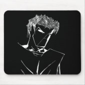 Axiom-man Reverse Black and White Mouse Pad Mousepad (Vorne)