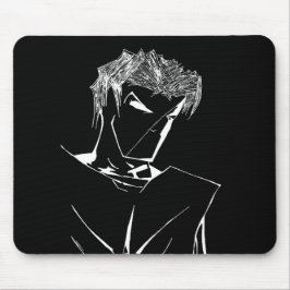 Axiom-man Reverse Black and White Mouse Pad Mousepad