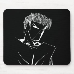 Axiom-man Reverse Black and White Mouse Pad Mousepad