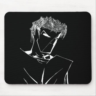 Axiom-man Reverse Black and White Mouse Pad Mousepad