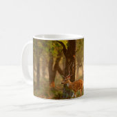 Axishirsch oder Gefleckter Hirsch, Axis axis Kaffeetasse (Vorderseite Links)