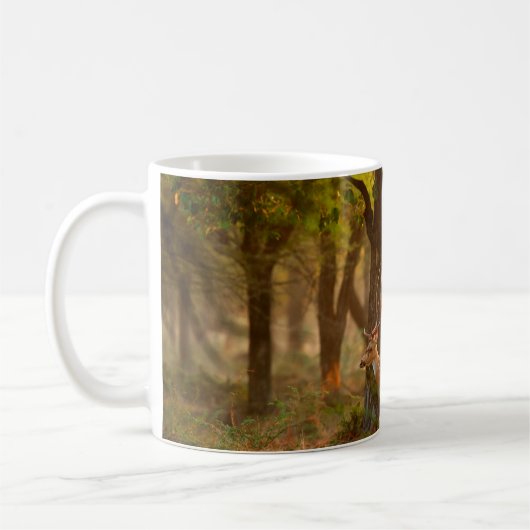 Axishirsch oder Gefleckter Hirsch, Axis axis Kaffeetasse (Links)