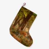 Axishirsch oder Tüpfelhirsch, Axis axis Kleiner Weihnachtsstrumpf (Vorderansicht (hängend))