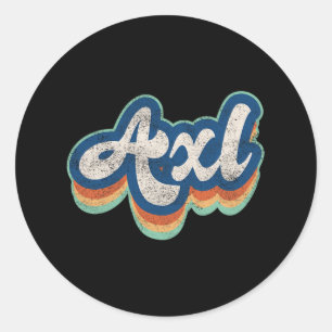 Axl Vorname Boy Vintag Style 70er 80er Personali Runder Aufkleber