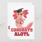 AXLOTL ABSCHLUSS GLÜCKWUNSCH ALOTL AXOLOTL Classic Einladung (Vorne/Hinten)