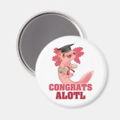 AXLOTL ABSCHLUSS GLÜCKWUNSCH ALOTL AXOLOTL Classic Magnet (Vorderseite/Rückseite)