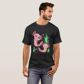 Axolittle Cute Axolotl Pun Funny Little Sister Bro T-Shirt (Vorne ganz)