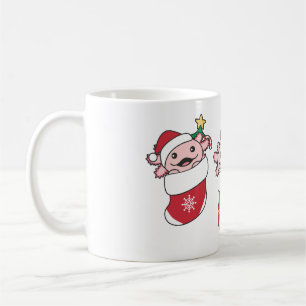 Axololt Weihnachten süße Axolotls für die Feiertag Kaffeetasse