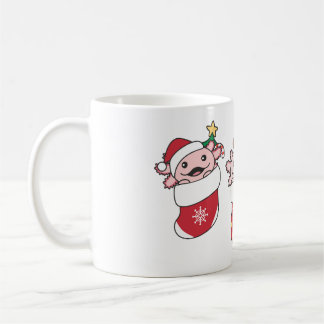 Axololt Weihnachten süße Axolotls für die Feiertag Kaffeetasse