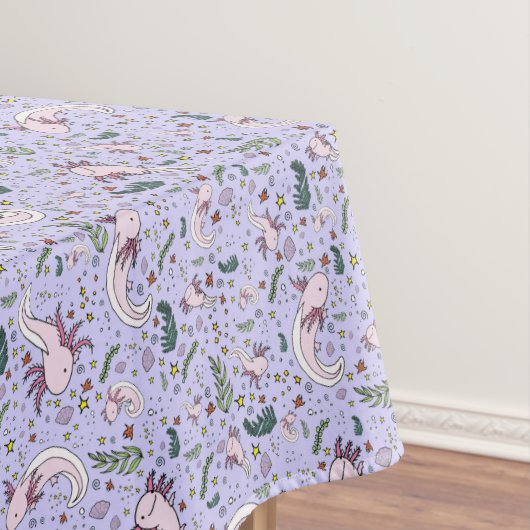 Axolotalen in Lila Tischdecke (Beispiel)