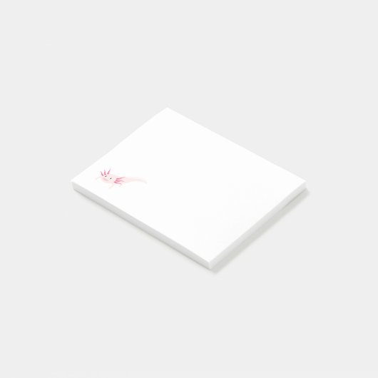 Axoloti Vektor-Cartoon Post-it Klebezettel (angewinkelt)