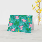 Axolotkarte Karte (Gelbe Blume)