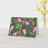 Axolotkarte Karte (Gelbe Blume)