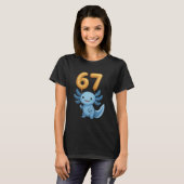 Axolotl 67 Meme Six Seven Balloon Funny Gen Alpha T-Shirt (Vorne ganz)