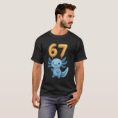 Axolotl 67 Meme Six Seven Balloon Funny Gen Alpha T-Shirt (Vorne ganz)