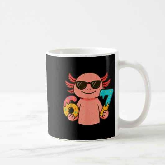 Axolotl 67 Meme Six Seven Funny Ice Cream Drip Kaffeetasse (Rechts)