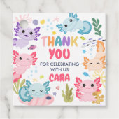 Axolotl Alotl Fun Birthday Party Square Geschenkanhänger (Vorderseite)