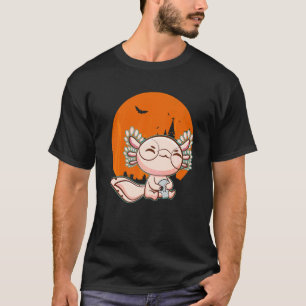 Axolotl Ambystoma Mexicanum Eidechse Halloween Spa T-Shirt