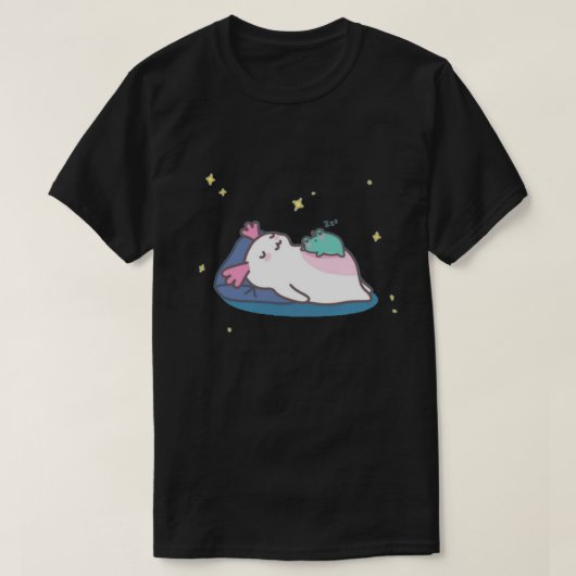 Axolotl _amp_ Baby Froschschlämmung T-Shirt (Design vorne)