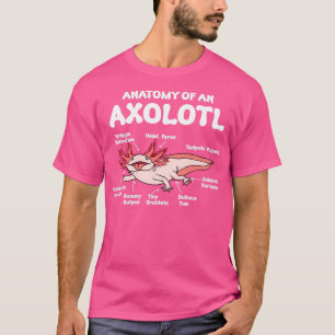 Axolotl Anatomie eines Axolotl Axolotls Biologie S T-Shirt