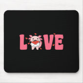 Axolotl Animals With Hearts Love Premium Tri-blend Mousepad (Vorne)