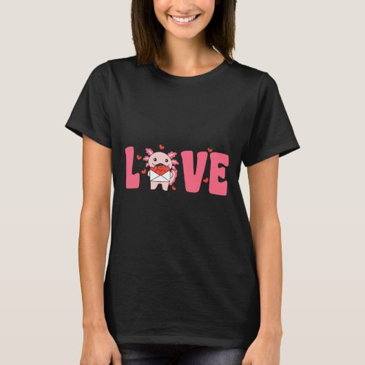 Axolotl Animals With Hearts Love Premium Tri-blend T-Shirt (Vorderseite)