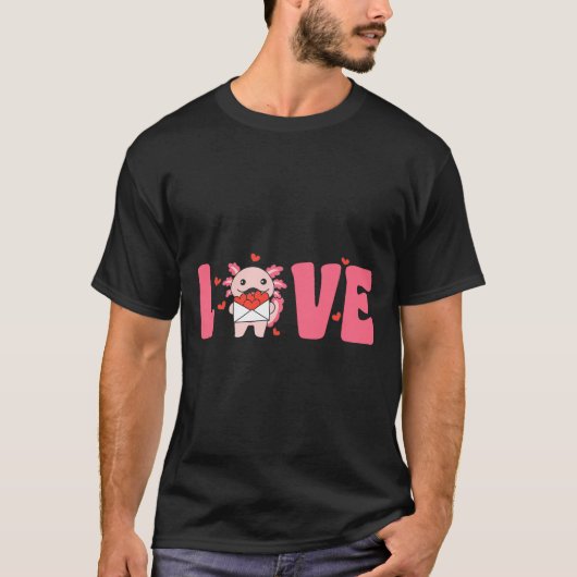 Axolotl Animals With Hearts Love Premium Tri-blend T-Shirt (Vorderseite)