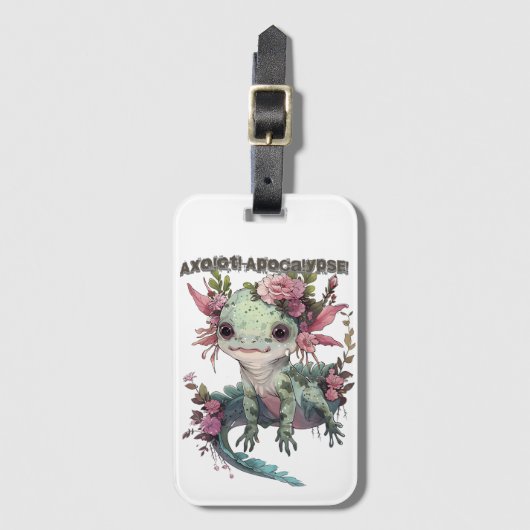Axolotl Apokalypse! Halloween Gepäckanhänger (Vorderseite Vertikal)