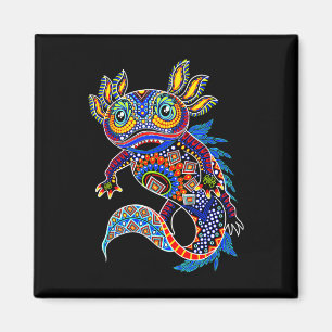 Axolotl Art Aztec Mexican Salamander Mexico Cinco Magnet