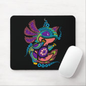 Axolotl Art Aztec Mexican Salamander Mexico Cinco Mousepad (Mit Mouse)