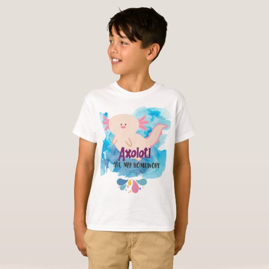Axolotl Ate Meine Hausaufgaben, Schule T-Shirt (Vorne ganz)