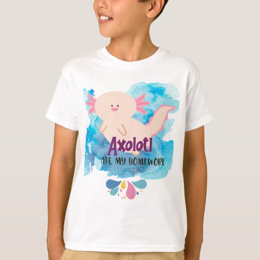 Axolotl Ate Meine Hausaufgaben, Schule T-Shirt (Vorderseite)