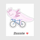 Axolotl auf einem Fahrrad Aufkleber (Blatt)