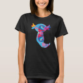 Axolotl axolotl farbige Grafik T-Shirt (Vorderseite)