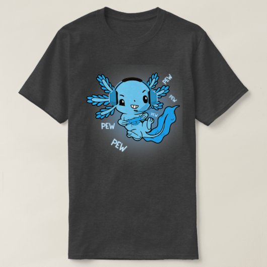 Axolotl Axolotl Fish Playing Video Games Lizard G T-Shirt (Design vorne)