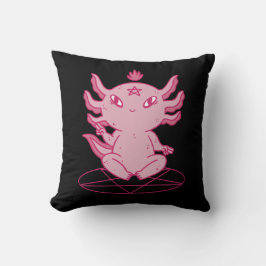 Axolotl Baphomet Pagan Black Kissen
