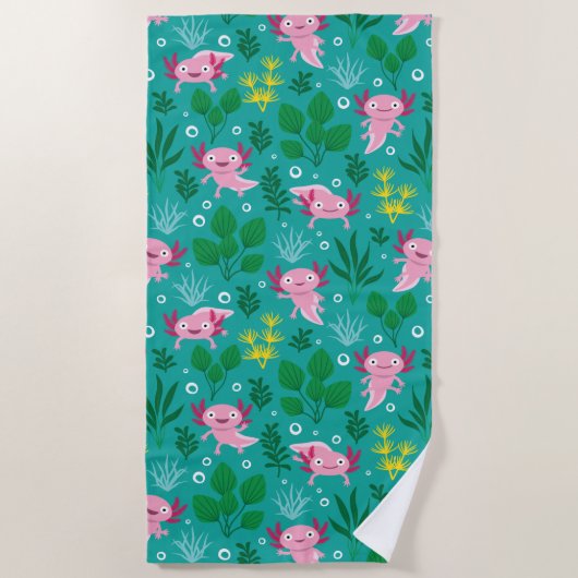 Axolotl Beach Handtuch (Vorderseite)