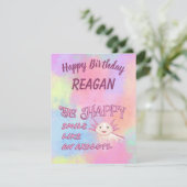 Axolotl Birthday Card Karte (Stehend Vorderseite)