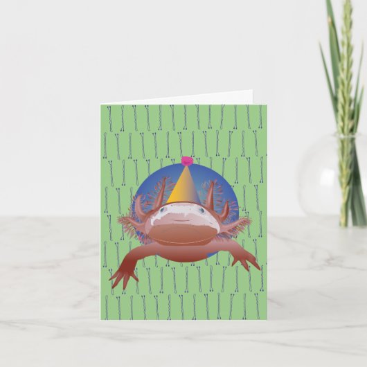 Axolotl Birthday Card Karte (Vorderseite)