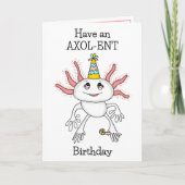 Axolotl Birthday Card mit Farbseite innen Karte (Vorderseite)