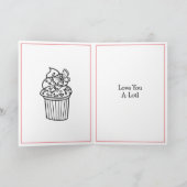 Axolotl Birthday Card mit Farbseite innen Karte (Innenseite)