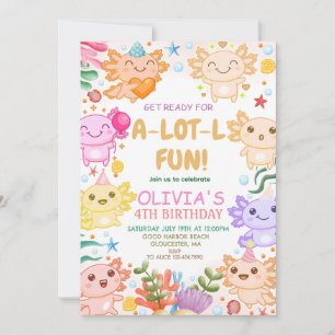 Axolotl Birthday Einladung