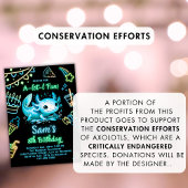 Axolotl Birthday Einladung Neon Boy Axolotl Party