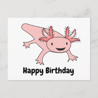 Axolotl Birthday Funny Niedlich Postkarte