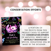 Axolotl Birthday Invitation Neon Axolotl Party Einladung